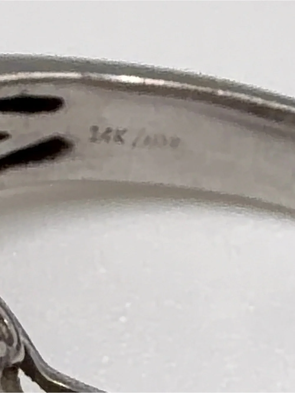 14K White Gold Lab Diamond Halo Ring Size 8.5